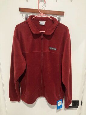 Columbia Men's Mount Grant Fleece Full Zip, Burgundy, XL, NWT